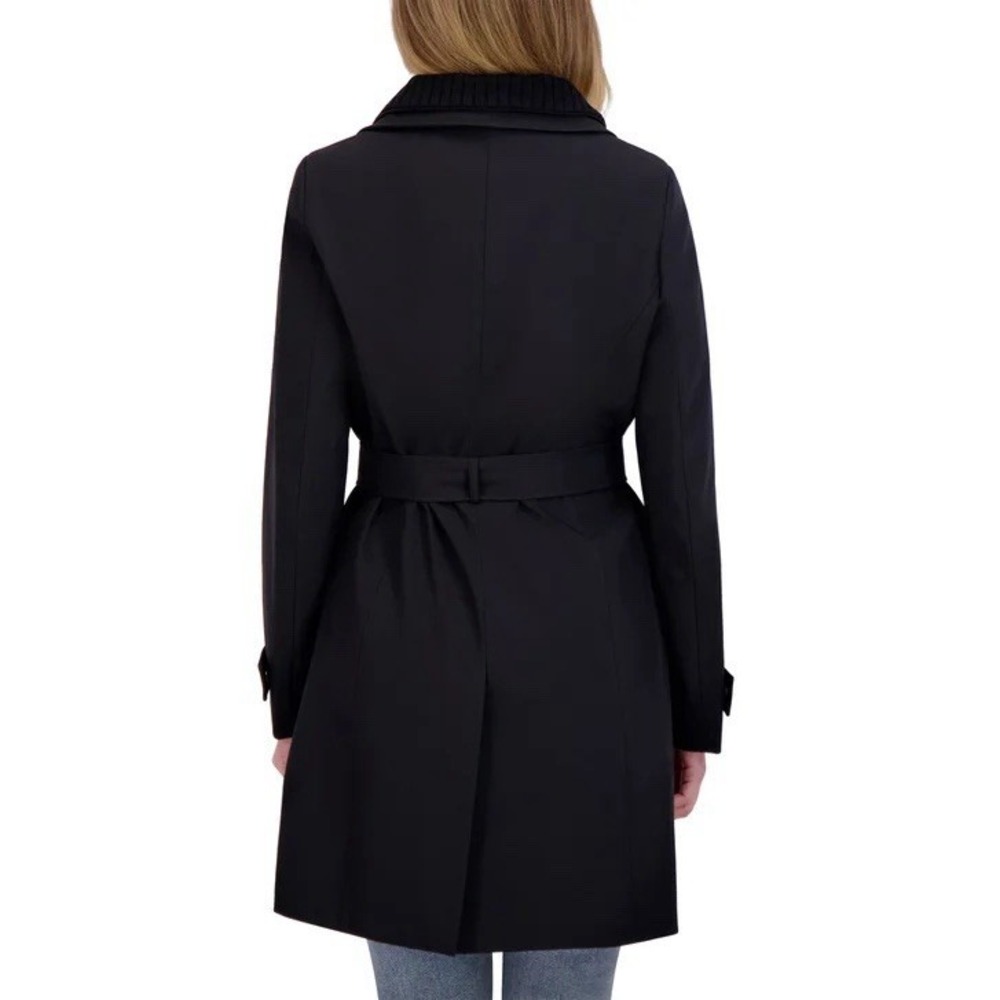 Halston Women's Trench Coat, Black, Size M - Picture 5 of 11